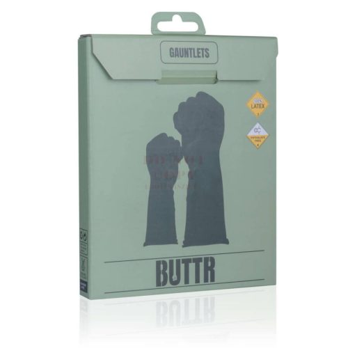 BUTTR Gauntlets - latex öklöző fekete kesztyű