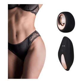   Exkluzív akkus rádiós vibrációs fekete alsó - Pantyrebel