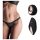 Exkluzív akkus rádiós vibrációs fekete tanga - Pantyrebel