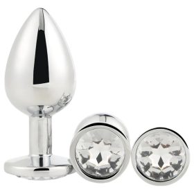 Gleaming Love - ezüst anál plug szett - 3 részes