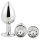 Gleaming Love - ezüst anál plug szett - 3 részes