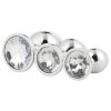 Gleaming Love - ezüst anál plug szett - 3 részes