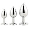 Gleaming Love - ezüst anál plug szett - 3 részes