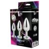 Gleaming Love - ezüst anál plug szett - 3 részes