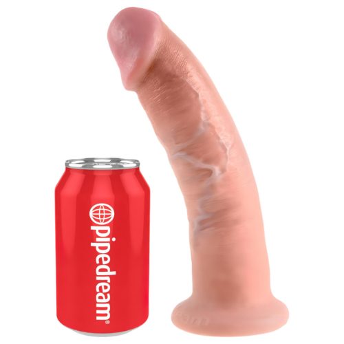 King Cock 9 - tapadókorongos élethű dildó (23cm) - natúr