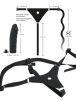 You2Toys - Silicone Strap-On - felcsatolható dildó (fekete)