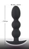 Black Velvets Heavy - 145g-os gömbös anál plug (fekete)
