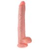 King Cock 14 herés nagy dildó (35 cm, natúr)