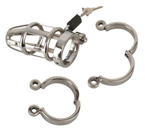 You2Toys - Chastity Cage - fém pénisz ketrec, lakattal