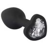 You2Toys Anal Plug - fehér köves anál plug (fekete)