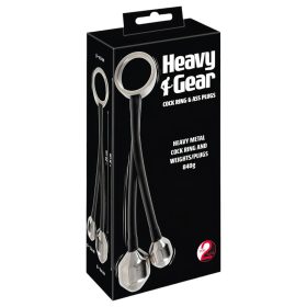 You2Toys Heavy Gear - heregyűrű anál súllyal (fekete)