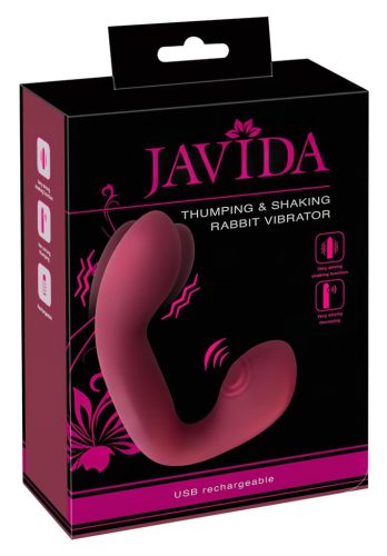 Javida Thumping - pulzáló G-pont és csikló vibrátor (piros)