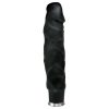 Nature Skin - élethű vibrátor - fekete (22cm)