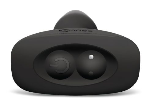 / b-Vibe - forgó gyöngyös, akkus anál vibrátor (fekete)
