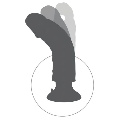 King Cock 9 tapadókorongos vibrátor (23 cm) - natúr