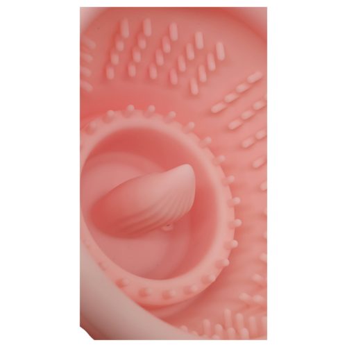 Lonely - akkus, vízálló szívó-nyaló mell vibrátor (pink)