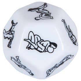 12 oldalú szex dobókocka - fehér