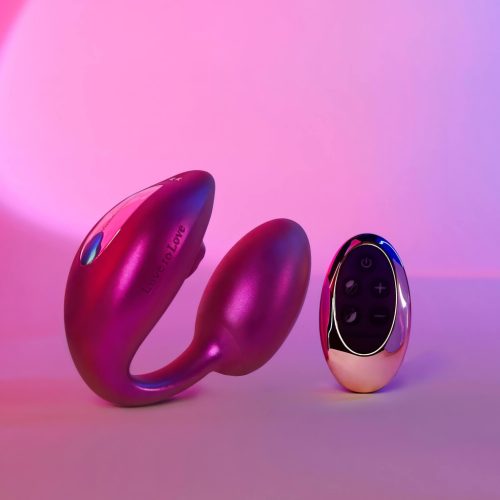 Wonderlover - csiklóizgató G-pont vibrátor (metál pink)