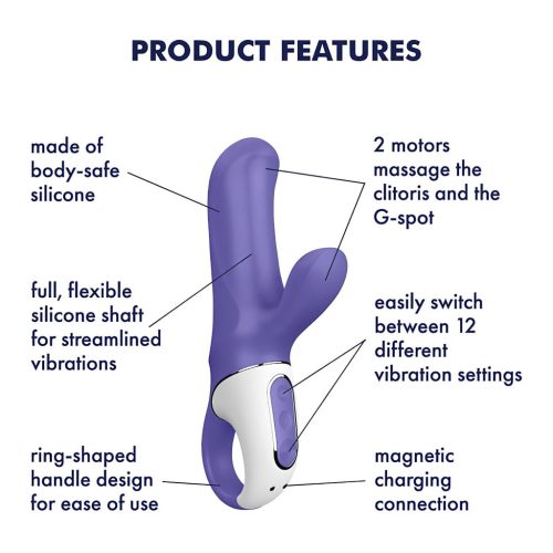 Satisfyer Magic Bunny - vízálló csiklókaros vibrátor (kék)