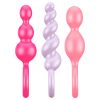 Satisfyer Booty Call - anál plug szett - színes (3 részes)