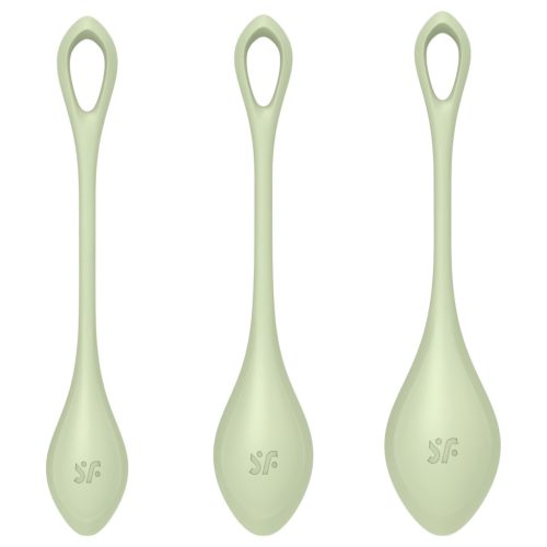 Satisfyer Yoni Power 2 - gésagolyó szett - zöld (3 részes)