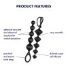 Satisfyer Love Beads - gyöngyös anál dildó szett (fekete)