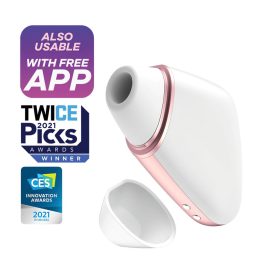  Satisfyer Love Triangle - okos léghullámos csiklóizgató (fehér)