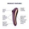 Satisfyer Dual Kiss - 2in1, hüvelyi és csikló vibrátor (lila)