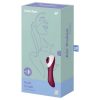 Satisfyer Dual Crush - akkus hüvelyi és csiklóvibrátor (piros)