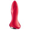 Satisfyer Rotator Plug 1 - gyöngyös anál vibrátor (piros)