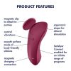 Satisfyer Sexy Secret - okos vízálló bugyi vibrátor (piros)