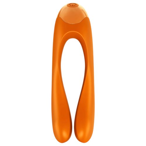 Satisfyer Candy Cane - akkus, vízálló kétágú vibrátor (narancs)