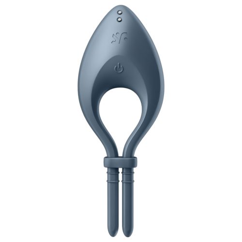 Satisfyer Bullseye - okos vibrációs péniszgyűrű (szürke)