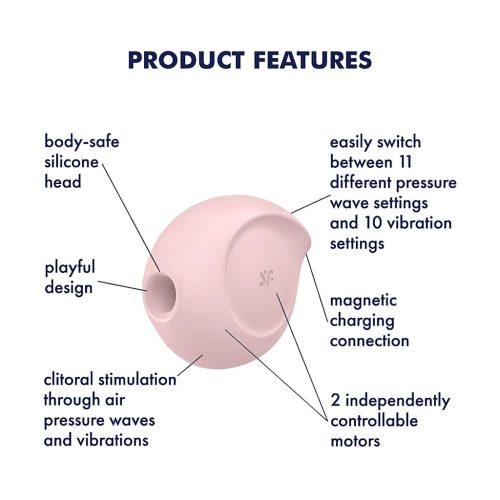 Satisfyer Sugar Rush - léghullámos csikló vibrátor (pink)