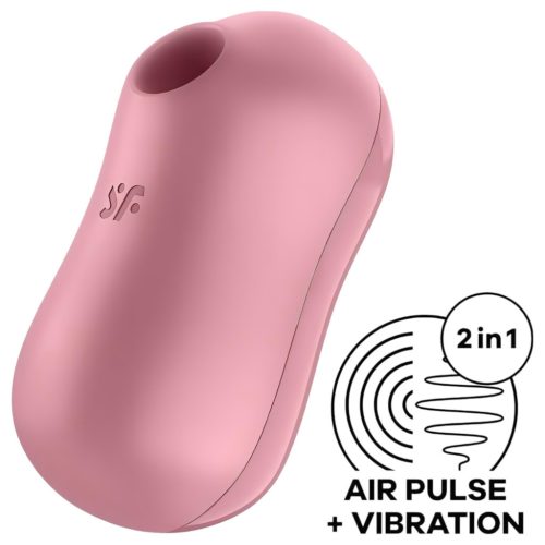 Satisfyer Cotton Candy - léghullámos csikló vibrátor (korall)