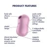Satisfyer Cotton Candy - akkus léghullámos csikló vibrátor (lila)