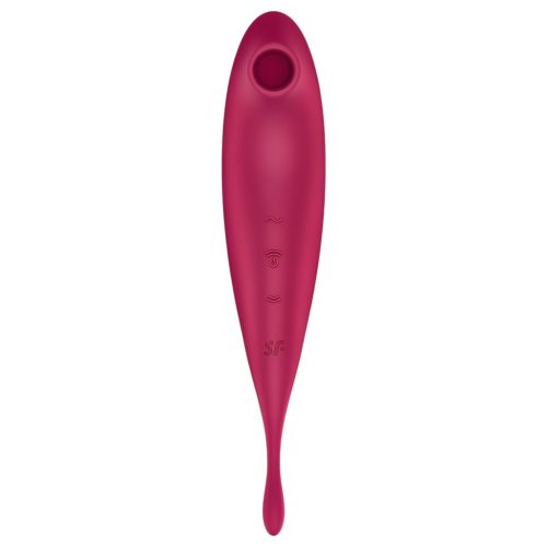 Satisfyer Twirling Pro - okos 2in1 csikló vibrátor (piros)