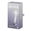 Satisfyer Sparkling Crystal - bordázott üveg dildó (átlátszó)