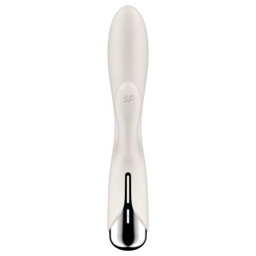 Satisfyer Spinning Rabbit 1 - forgó csiklókaros vibrátor (bézs)