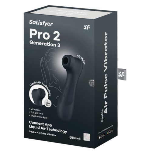 Satisfyer Pro2 Gen3 - okos léghullámos csiklóizgató (sötét szürke)