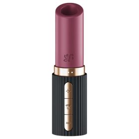 Satisfyer Deep Kiss - léghullámos rúzs vibrátor (fekete)