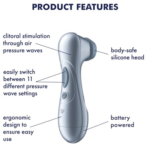 Satisfyer Pro2 Gen2 - léghullámos csiklóizgató (kék)