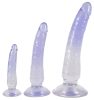 Crystal Clear - anál tréner dildó készlet - 3db (átlátszó-kék)