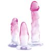 Crystal Clear - anál tréner készlet - 3db (átlátszó-pink)