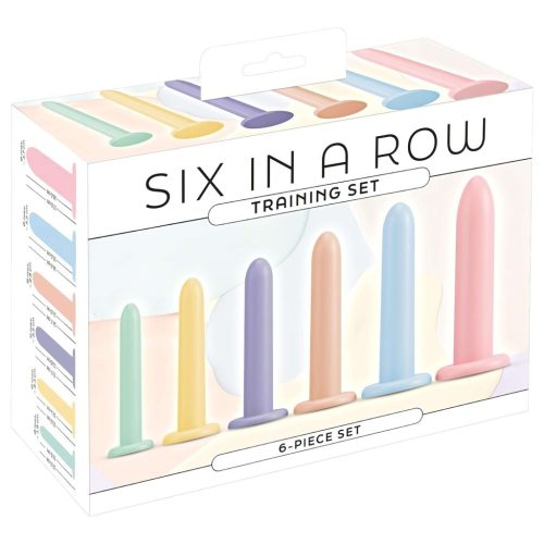 Six in a Row - dildó trainer szett - 6db (színes)