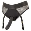 You2Toys - felcsatolható dildó alsóval (fekete)