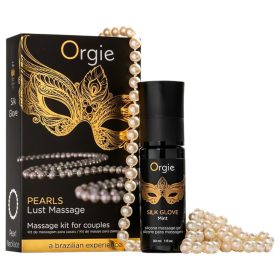   Orgie Pearls Lust - gyöngy nyaklánc és masszázsgél (30ml)