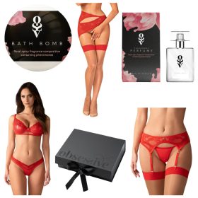   Obsessive Aloisa - fehérneműs ajándék doboz - 6 részes (piros)