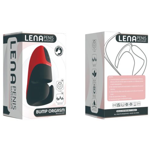 Lena - rezgő-szorító maszturbátor (piros)