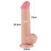 Lovetoy Sliding-Skin - herés kétrétegű dildó - 20,8 cm (natúr)